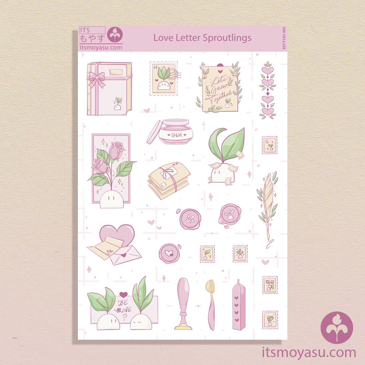 Love Letter Sproutlings - Sticker Sheet