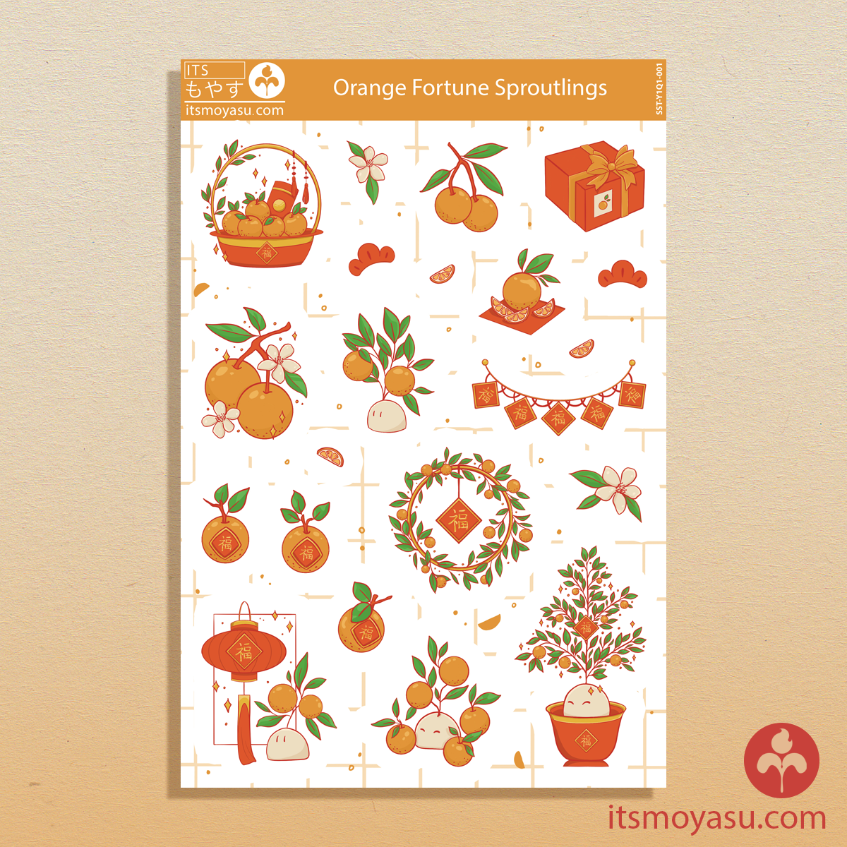 Orange Fortune Sproutlings - Sticker Sheet