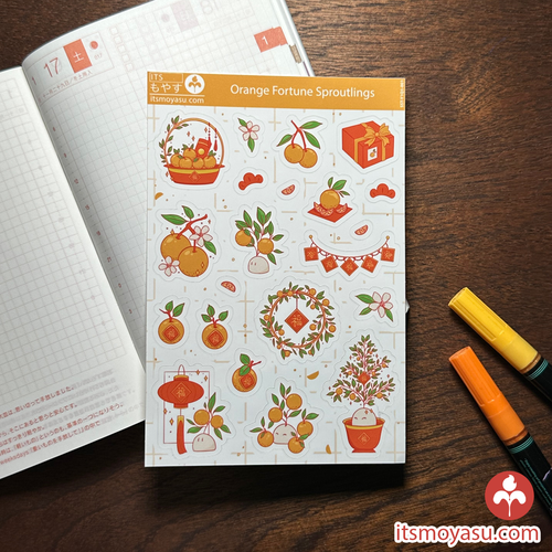 Orange Fortune Sproutlings - Sticker Sheet