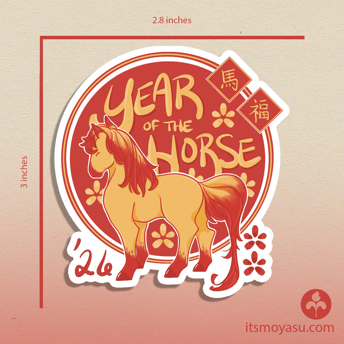 Year of the Horse 2026 - Die Cut Sticker