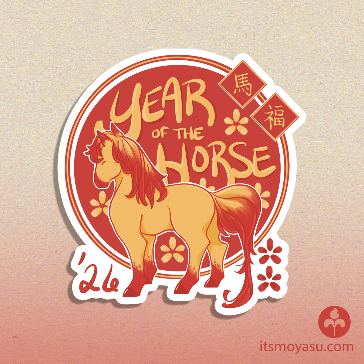 Year of the Horse 2026 - Die Cut Sticker